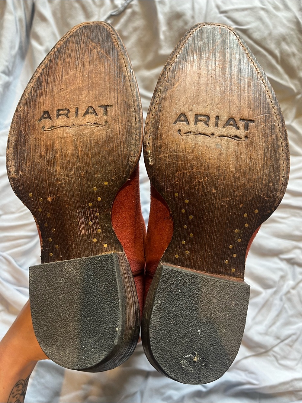 ARIAT WOMEN'S JUKEBOX SUEDE WESTERN BOOTS - SNIP TOE - Picture 3 of 5